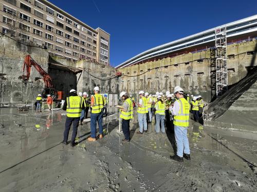 Bezoek UGent aan werf UZ Gent